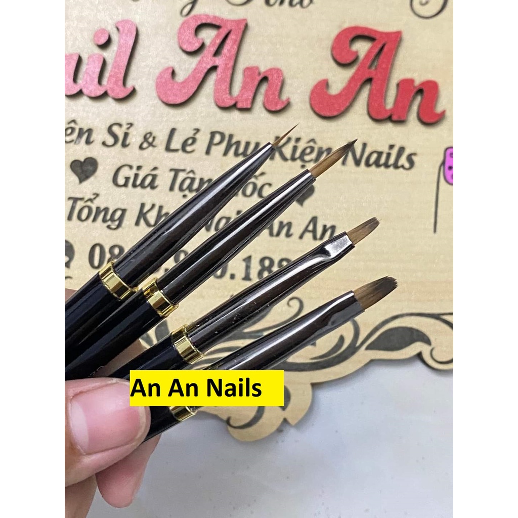 Set 10 cọ nail Lawei chính hãng Cọ vẽ móng chuyên dụng có đầy đủ các