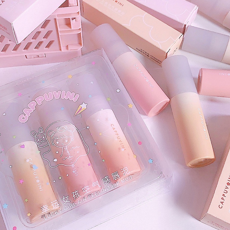 💎Son Bóng Cappuvini Dưỡng Ẩm Chống Thấm Không Dính Thấm Nước Chống Khô Môi Lâu Trôi Bong Son Bóng