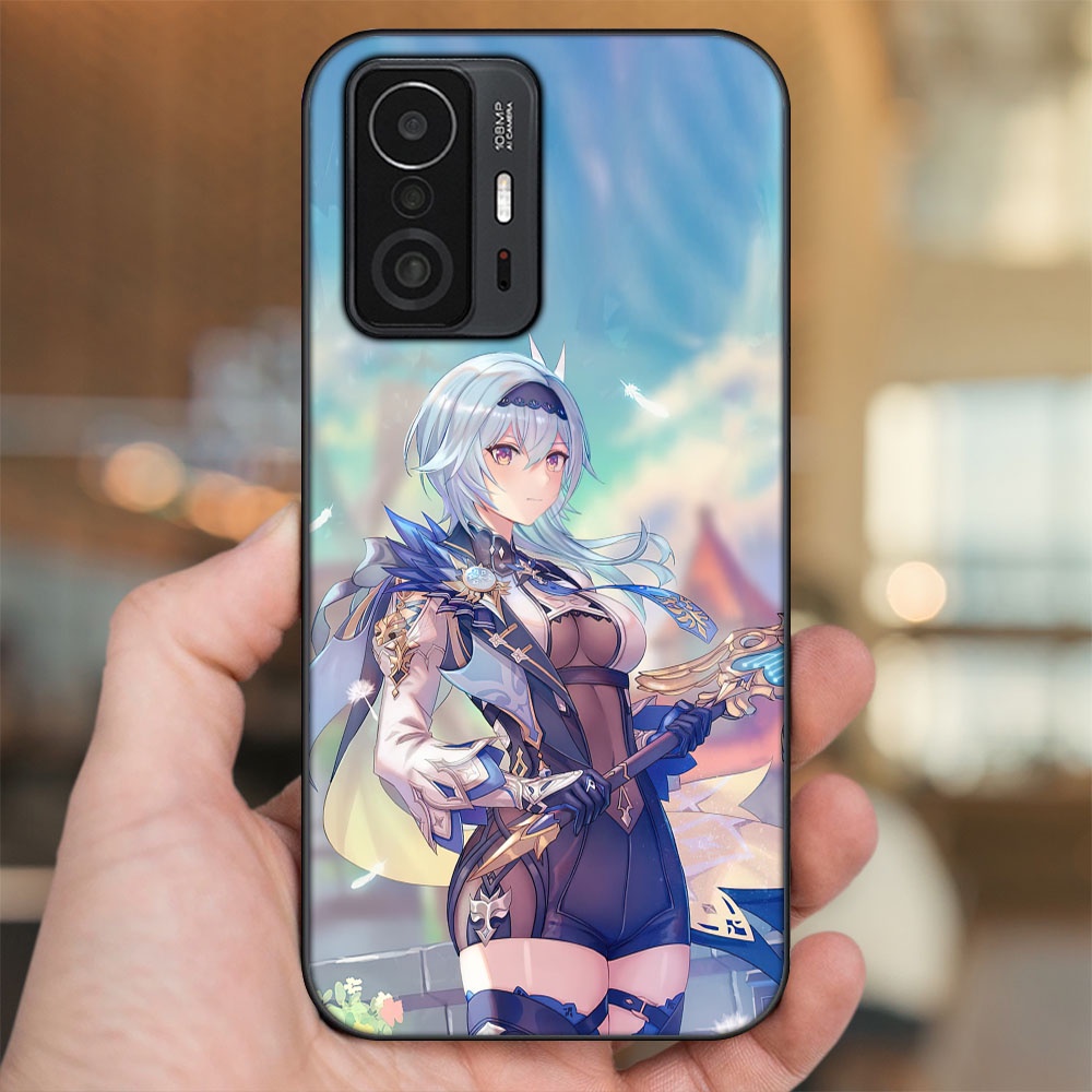 Ốp lưng Xiaomi 11T Pro 5G viền đen in hình Eula Genshin Impact