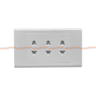 [CHÍNH HÃNG] Mặt 3 ổ cắm LiOA (âm tường + lắp nổi)