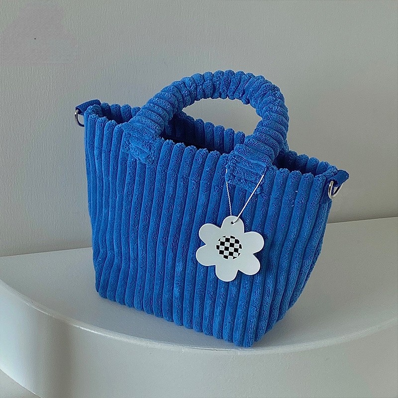 MISCHA Túi Xách Nhung Kẻ Thiết Kế Dễ Thương Phong Cách Hàn Quốc Dành Cho Nữ