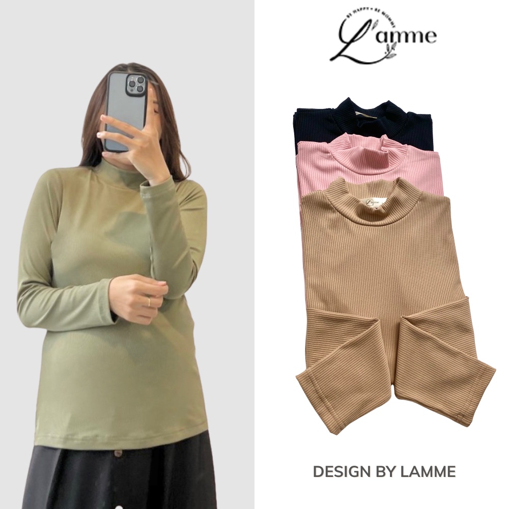 Áo bầu Basic Top chất cotton tăm ấm áp, áo bầu thu đông đẹp siêu nhẹ cho mẹ bầu thiết kế bởi LAMME