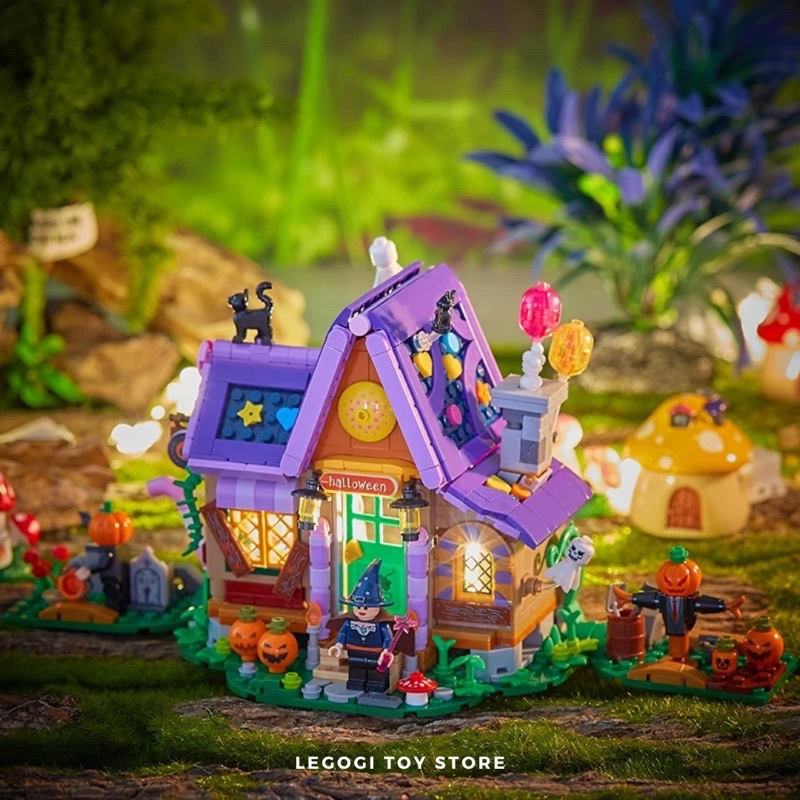 Đồ chơi xếp hình Legogi CÁC MẪU HALLOWEEN mô hình lắp ráp lắp ghép Balody Loz mini