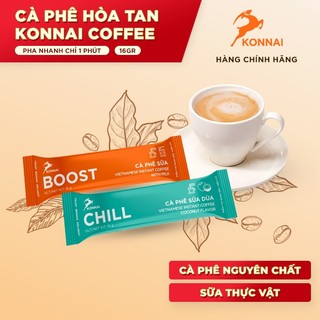 Cà phê hòa tan Konnai Coffee cafe sữa cafe sữa dừa gói 16 gr