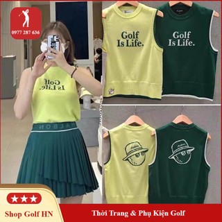Malbon golf áo gile len golf nữ thể thao sát nách thời trang ag033