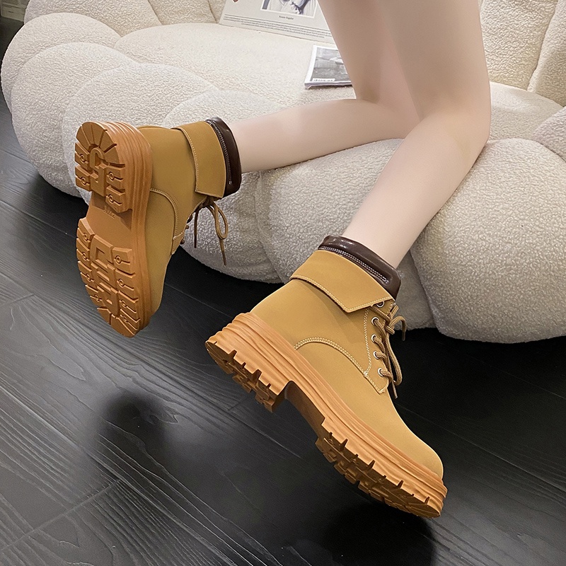 Giày Bốt Martin Anh Quốc Đế Mềm Chống Nước Chống Mùi Cho Nữ