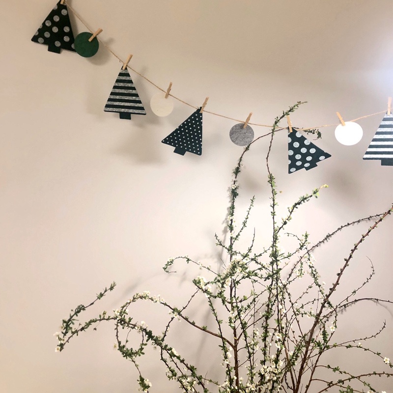 Dây Cờ Treo Tường Trang Trí Giáng Sinh 3m