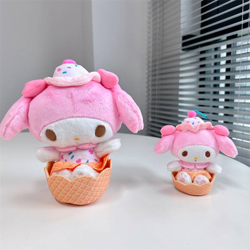 Thú Nhồi Bông Hình Nhân Vật Sanrio Kuromi Melody Purin Cinnamoroll 22cm