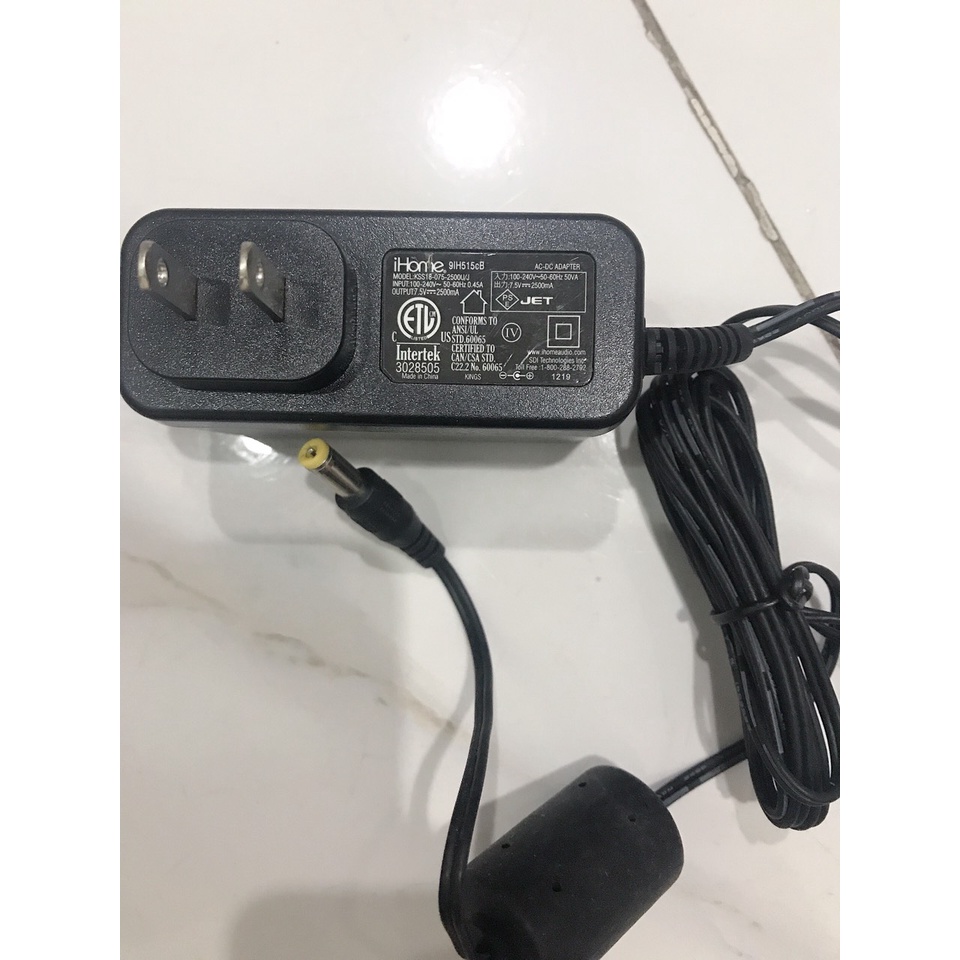 Nguồn sạc 7.5V chân cắm 5.5mm