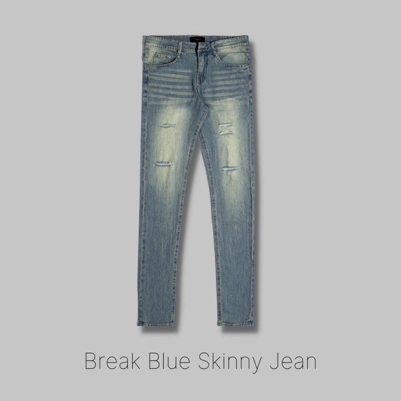 Quần Skinny jeans Blue rách gối chính hãng August dành cho boots SKN2R lỗi 1 đổi 1