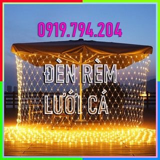 ĐÈN RÈM LƯỚI CÁ, đèn led trang trí ngoài trời, 1,5x1,5m, 2mx2m. đèn nhiều màu