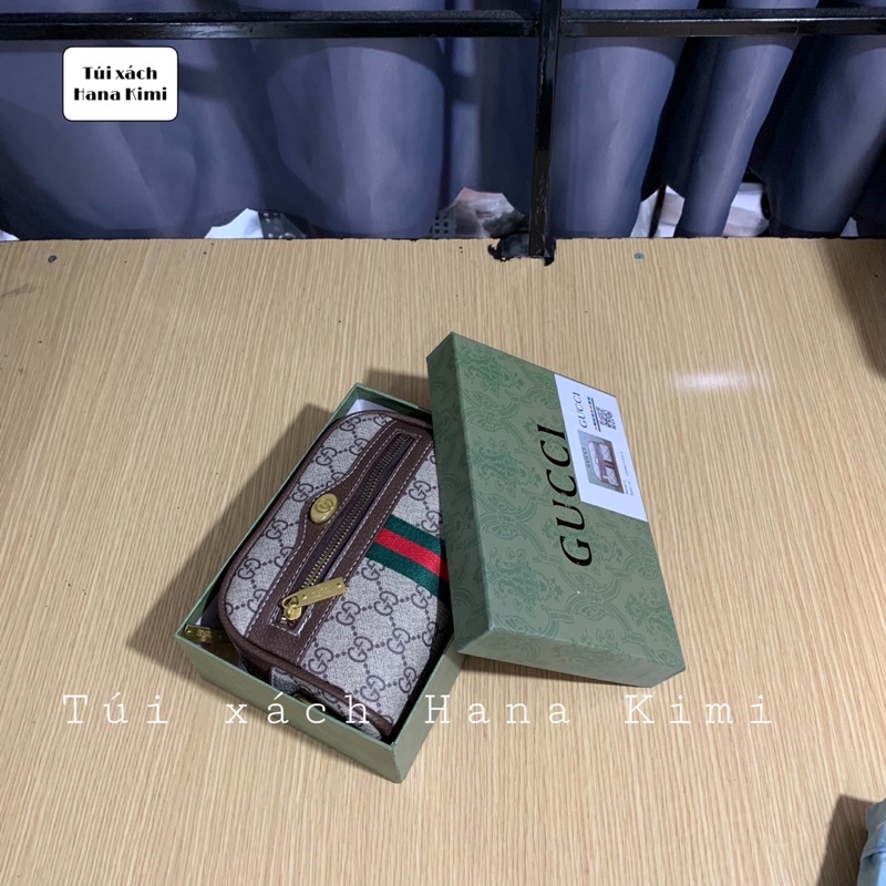 Túi đeo chéo nữ thời trang sọc đỏ size nhỏ