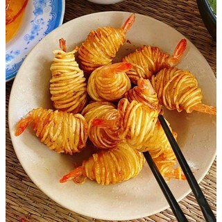 Tôm cuộn khoai tây khay 10con🍤