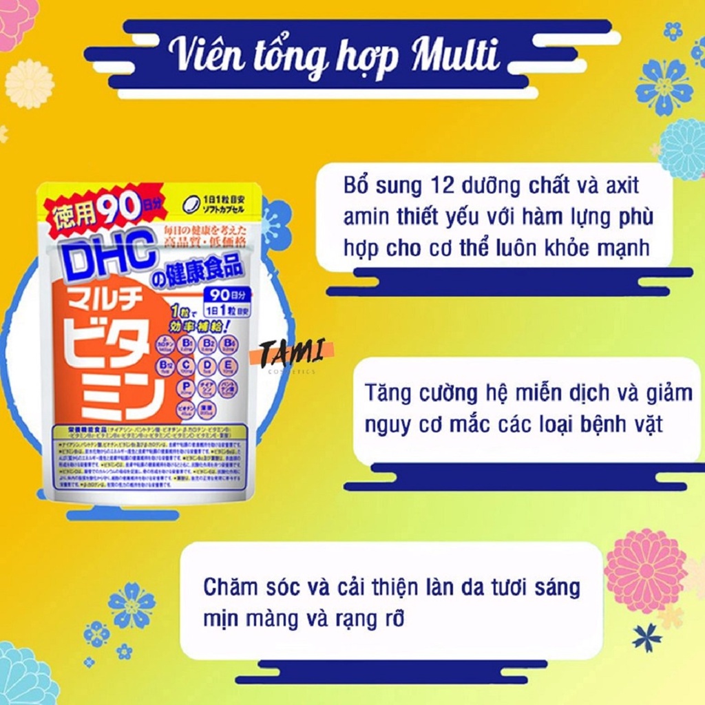 Viên Uống dưỡng da, bảo vệ sức khỏe DHC Nhật Bản 90 ngày (90v/gói, 180v/gói, 360v/gói hoặc 540v/gói)