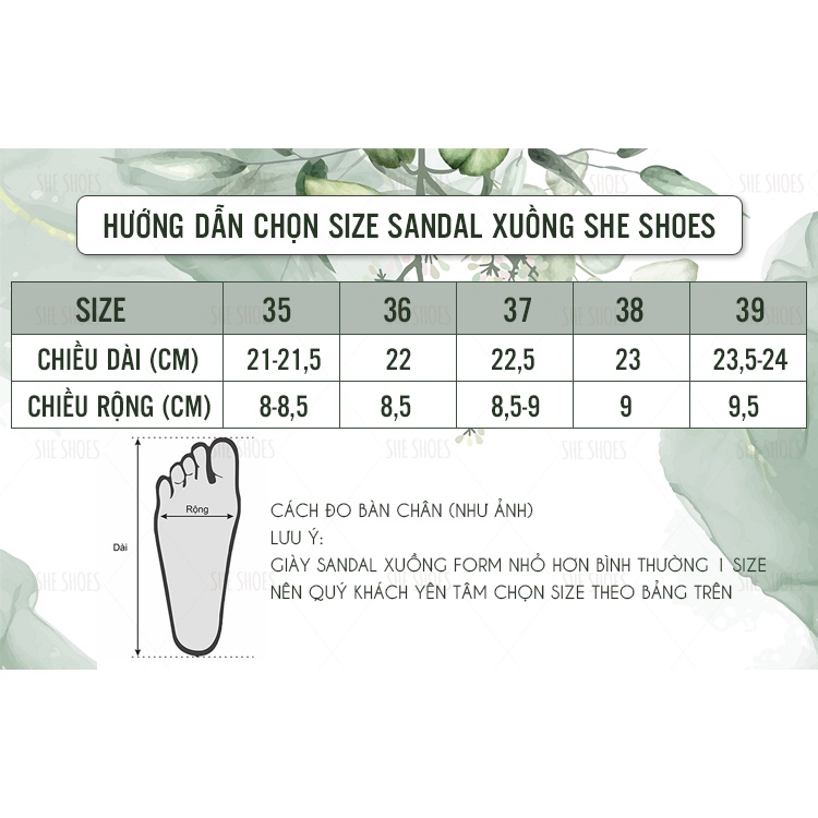 Giày sandal đế xuồng ♥️Freeship♥️ sandal quai ngang 9p siêu xinh. ĐỘC QUYỀN BỞI SHE SHOES