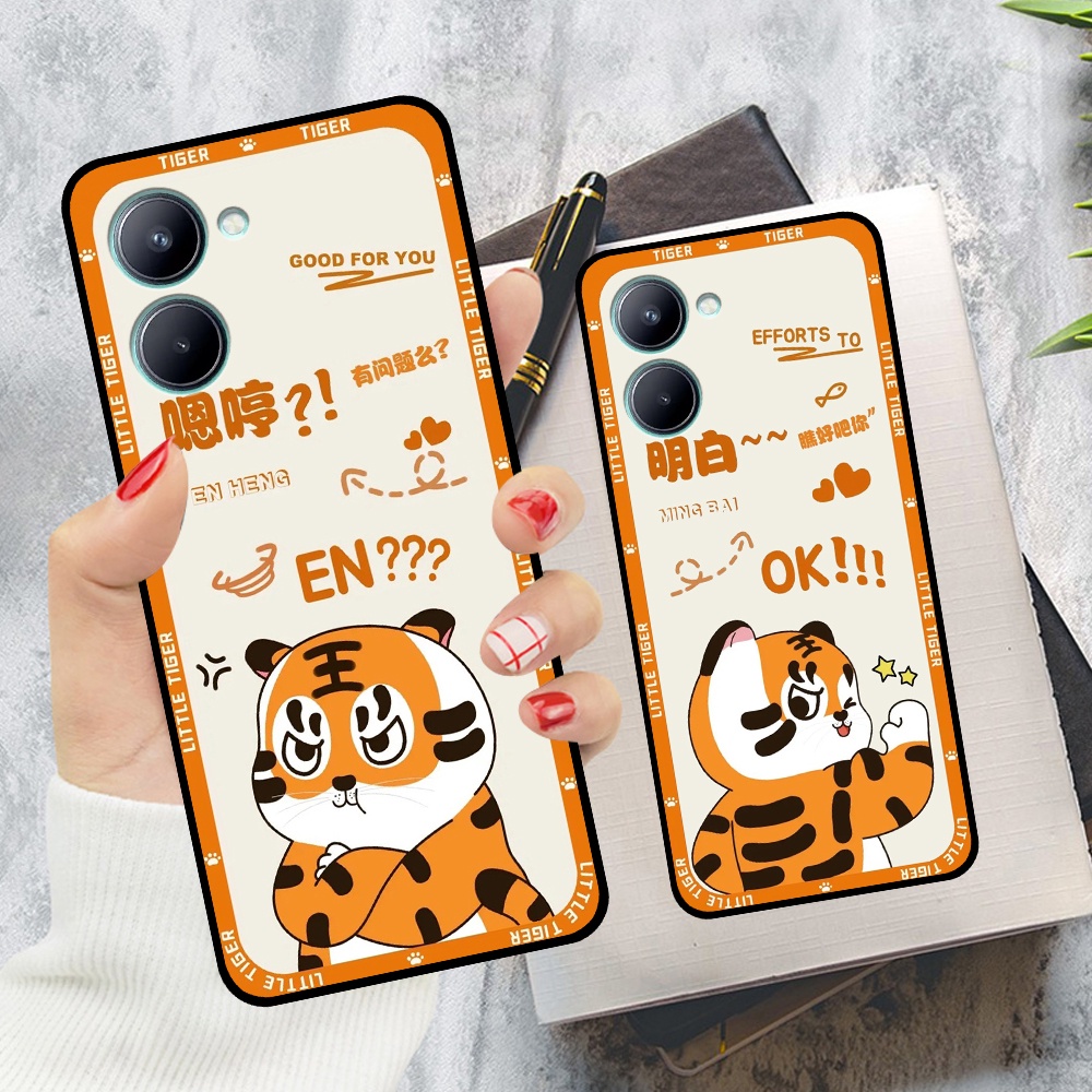 Ốp lưng Realme C33 in hình cặp đôi doremon, hổ, khủng long dễ thương