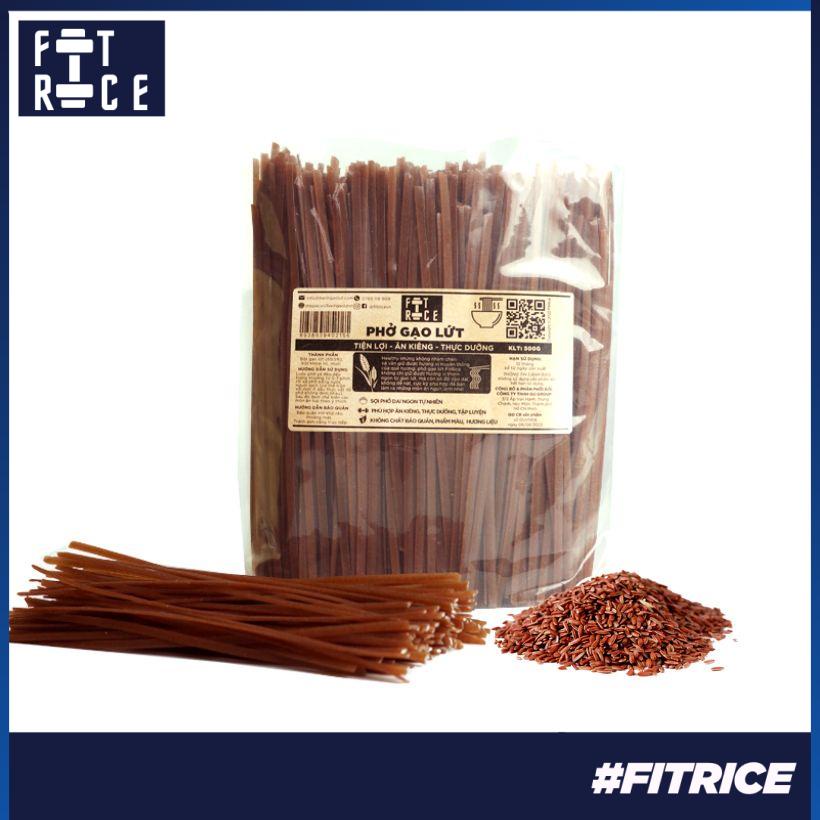 Bún / Phở / Hủ tiếu gạo lứt FitRice (500g) - Dai ngon, Phù hợp Eat clean, Giảm cân, Thuần chay