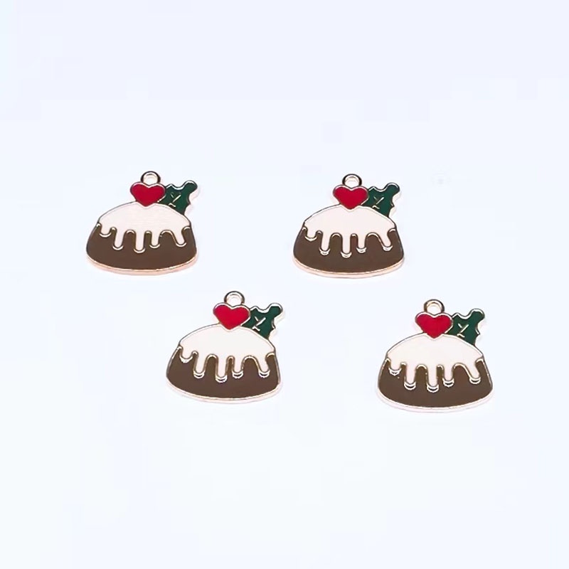 Bộ 4 Mặt Dây Chuyền Hợp Kim Tráng Men Nhiều Màu Sắc Dùng Làm Trang Sức DIY