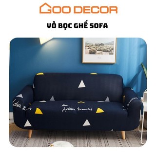 Bọc sofa họa tiết autumn, bọc ghế sofa đơn, chữ L vải thun sữa co giãn - GOO Decor