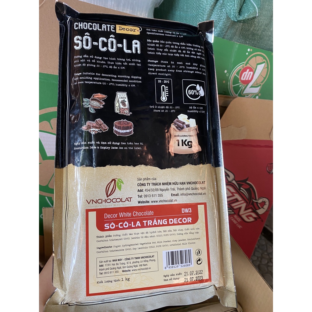 Socola Trắng Decor Thanh 1kg