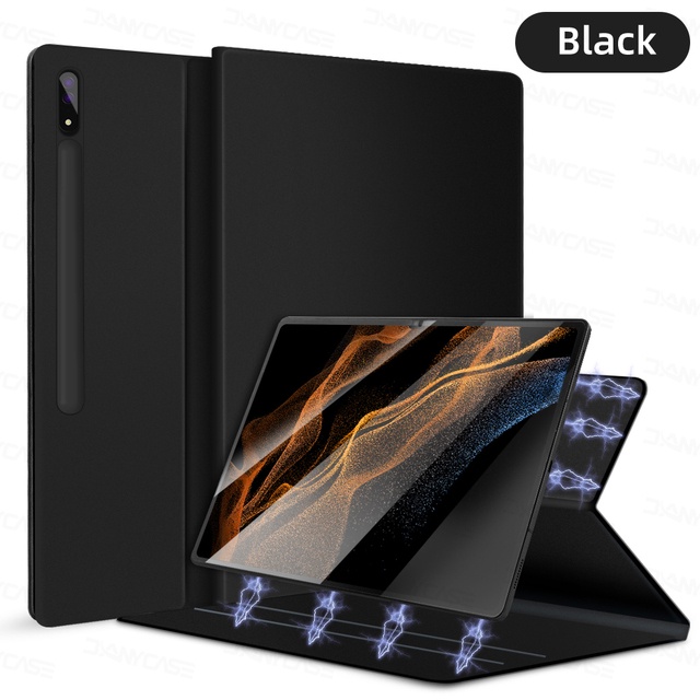 Bao Da Máy Tính Bảng Nắp Gập Từ Tính Có Ngăn Đựng Bút Cho Samsung Galaxy Tab S8 Ultra S8 Plus S8 S7 FE S7 Plus S7 S6 Lite S6