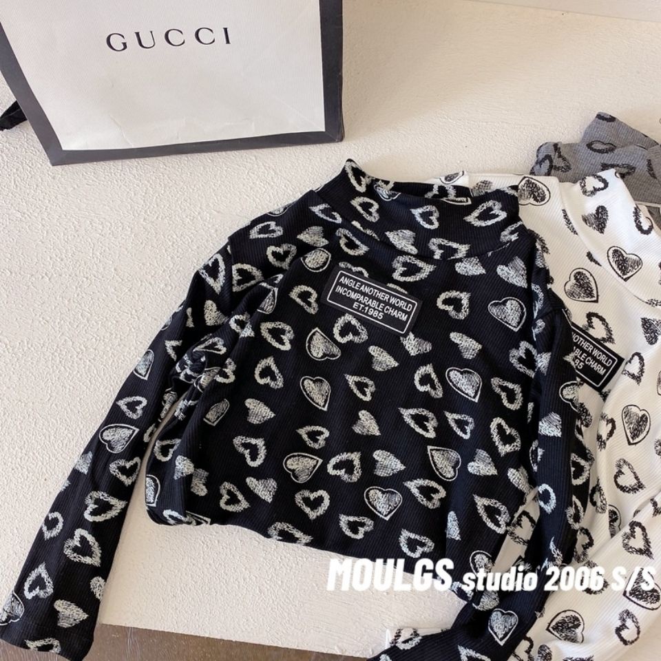 Áo Thun Cổ Lọ Thiết Kế Mới Thời Trang 2022 Dành Cho Bé Gái