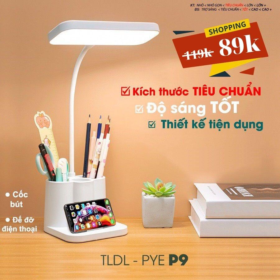 Đèn học để bàn TLDL - PYE P9, đèn học chống cận 3 chế độ sáng cao cấp