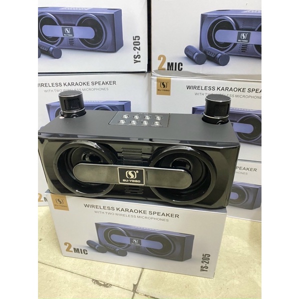 Loa Karaoke YS-205 kèm 2 Micro Không Dây âm thanh hay- hiện đại,thiết kế nhỏ gọn(chọn màu nhắn shop)