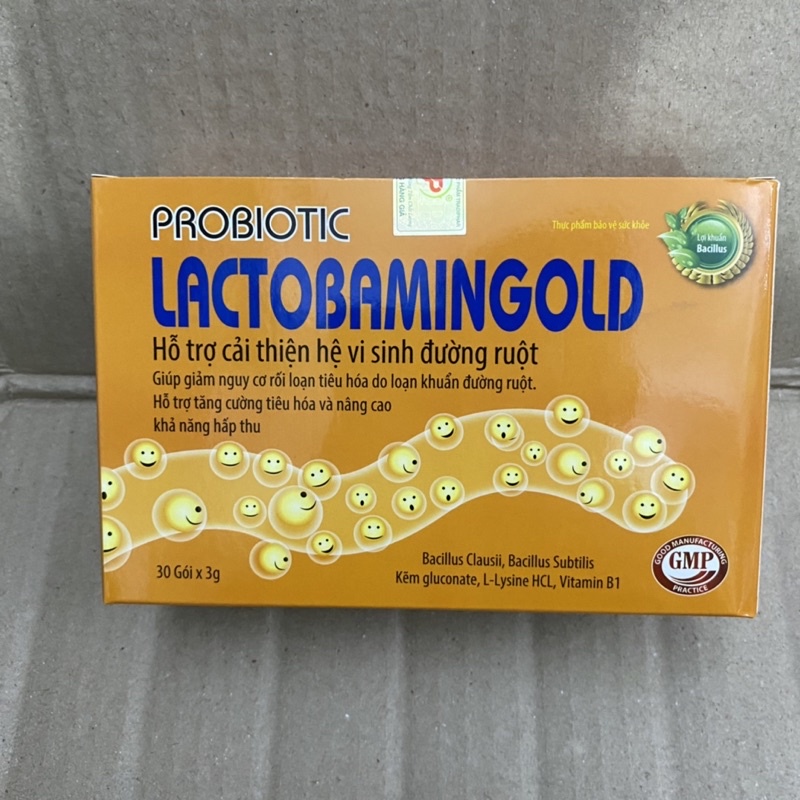 Men tiêu hóa gói dạng cốm vi sinh Probiotic LACTOBAMIN GOLD  Hộp 30 gói Hỗ trợ cải thiện hệ vi sinh đường ruột