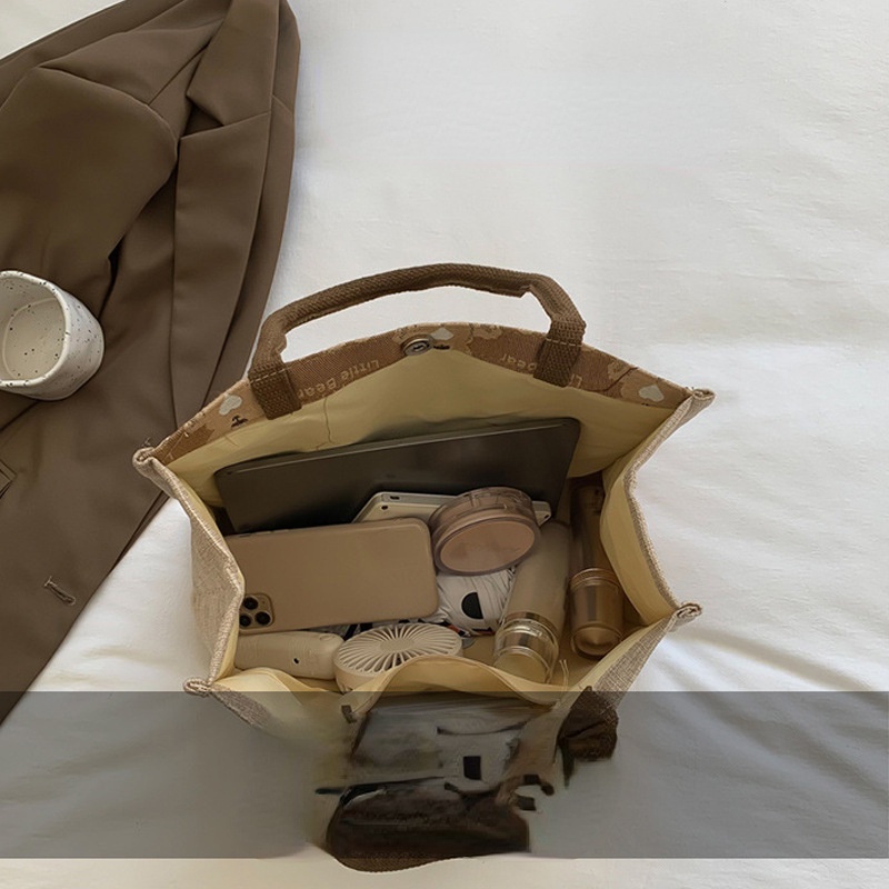 Túi Xách Vải canvas Cỡ Lớn In Hoạt Hình Dễ Thương