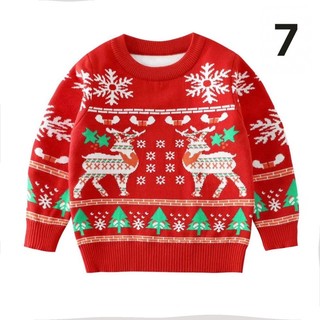 Áo len đỏ noel cho bé trai bé gái