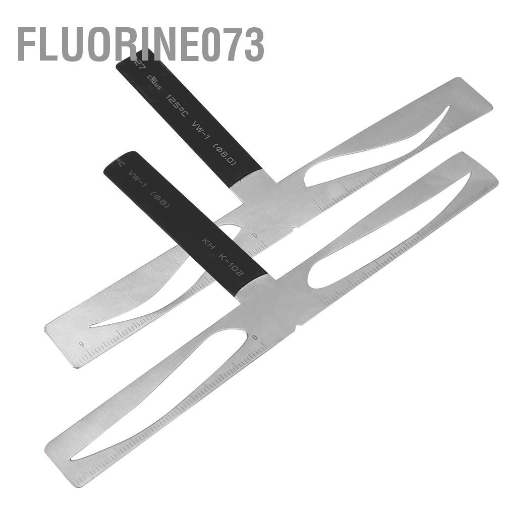 Fluorine073 2 loại Kẻ lông mày vĩnh viễn Thước kẻ Đo độ cân bằng Mở rộng thước Nhà thiết kế hình dạng