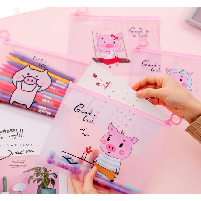 Túi Đựng Bút Hình Heo Hồng Siêu Đáng Yêu