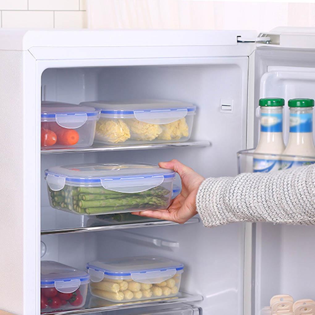 Bộ 3 Hộp Nhựa Hình Chữ Nhật Có Nắp Đựng Thực Phẩm Có Thể Xếp Chồng Lên Lò Vi Sóng
