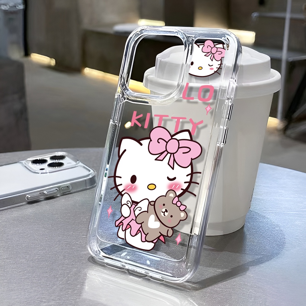 Ốp Điện Thoại Trong Suốt Hình Hello Kitty Cho iphone 14 Pro Max 14 Plus 13 11 12 7Plus X XR XS Max 8 7