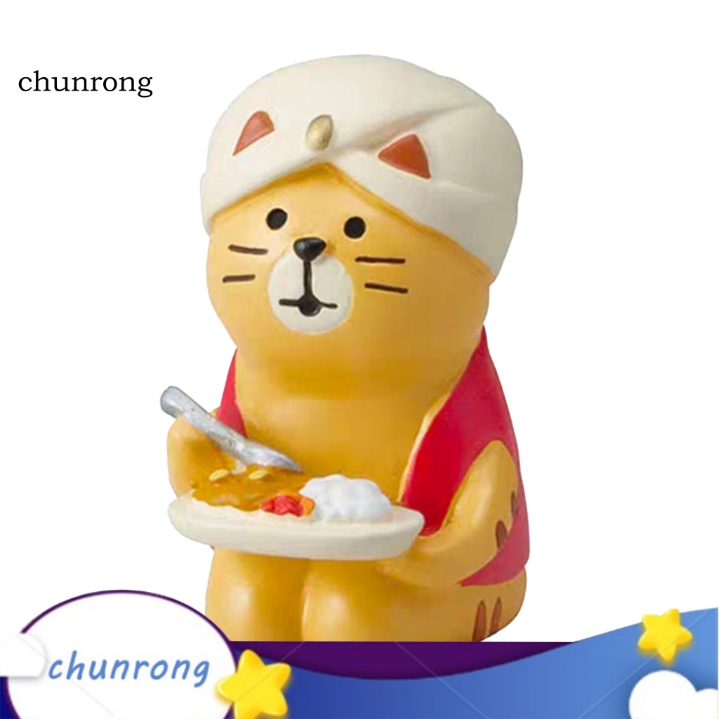 Cr Mô Hình Chú Mèo Hoạt Hình Bằng Nhựa Resin Trang Trí Bánh Kem