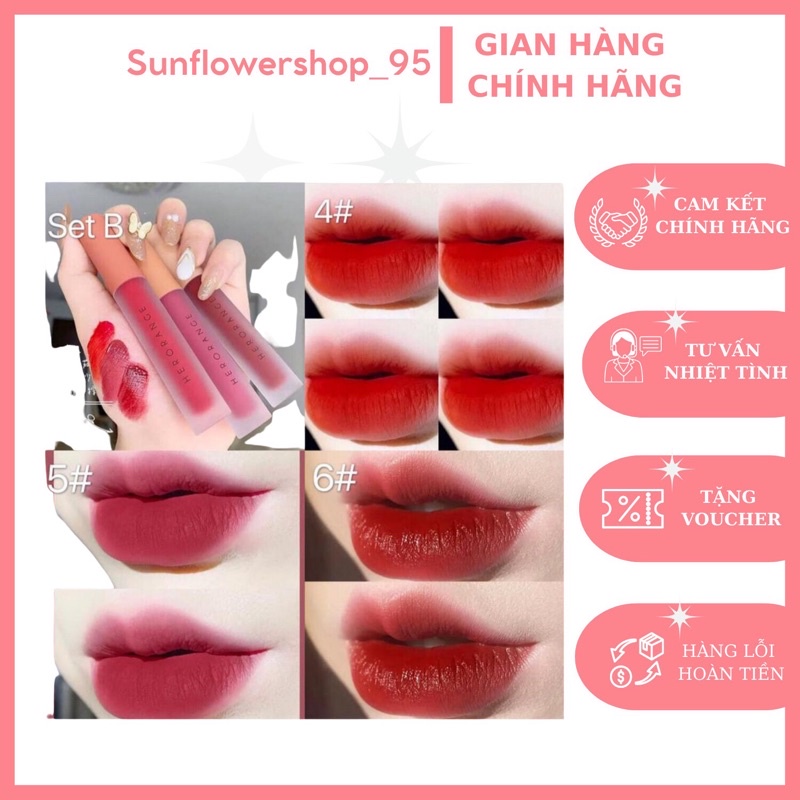Sét 3 cây son kem lì Hero Orange nội địa Trung