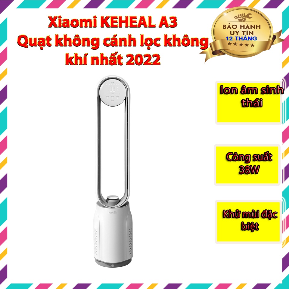 MỚI 2022 Xiaomi Keheal A3  Quạt không cánh – Quạt lọc không khí nhiều cấp gió