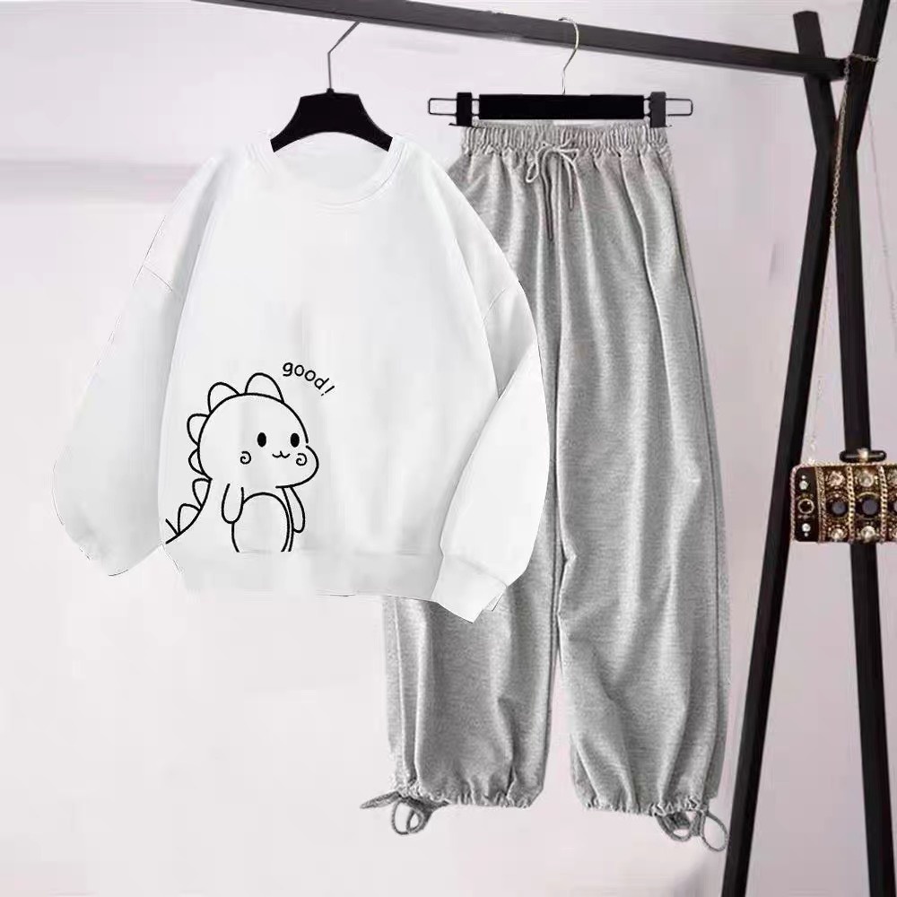Sét bộ nỉ Gấu good + quần bom chun, Áo chất nỉ ấm, không xù, Áo thu đông mặc được cả nam và nữ - AD