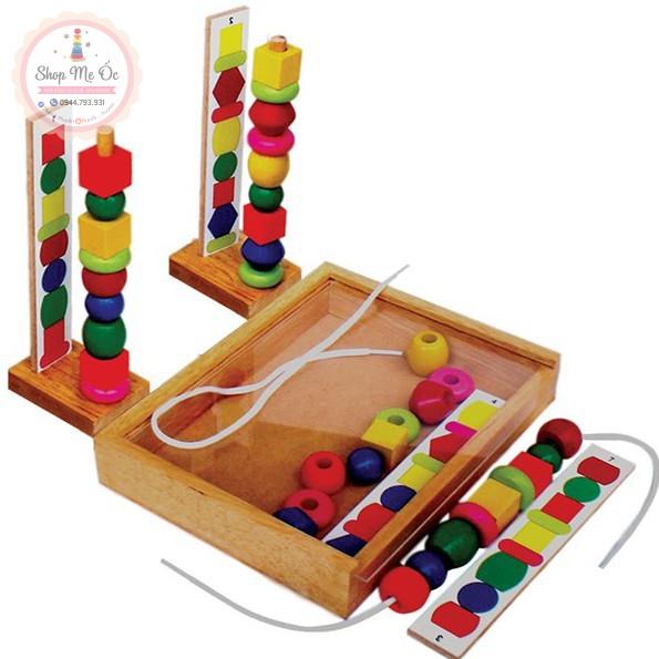 Xâu hạt - Xếp chuỗi hạt bằng gỗ