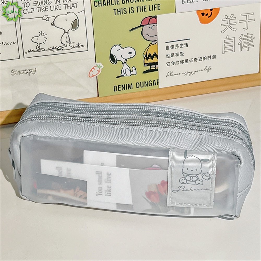 Túi Đựng Bút Bằng Vải Bạt Pvc Pvc Đa Năng In Hình Chó Pacha Qipin Đơn Giản Cho Học Sinh / Văn Phòng