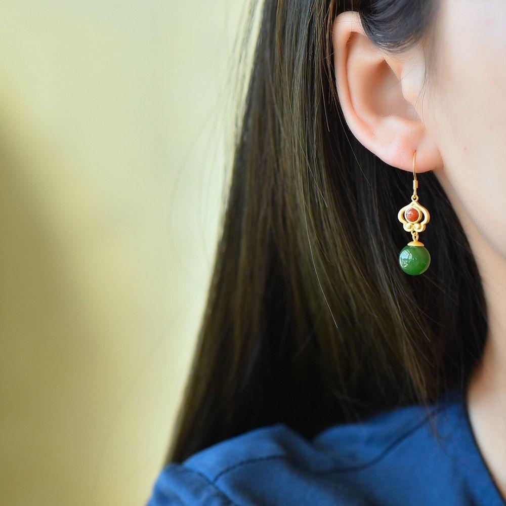 Bông Tai Dáng Dài Bằng Đồng Màu Sắc Ngọt Ngào Cho Nữ