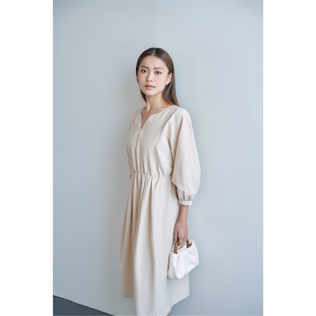 Nosbyn - Đầm Cotton Cổ Xẻ V - N210-D002