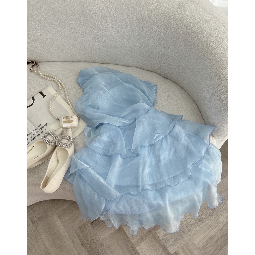 ĐẦM TƠ XANH ÁNH NHŨ LỆCH VAI XANH BÈO TẦNG