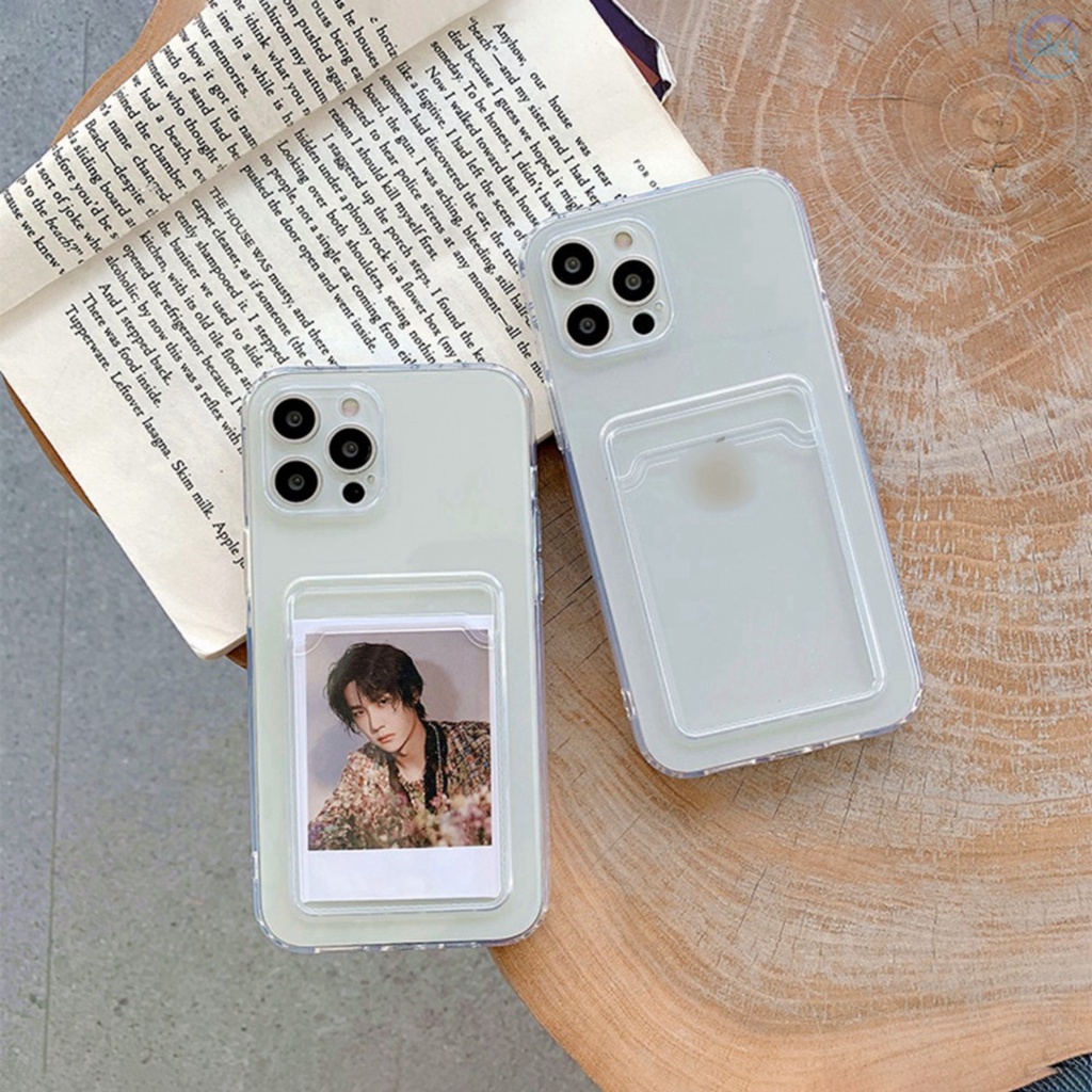 Ốp lưng đựng thẻ iphone 11 pro max 12 pro max 13 pro max 14 pro max xs max x xr 7 plus 8 plus - Có ngăn đựng ảnh tiền