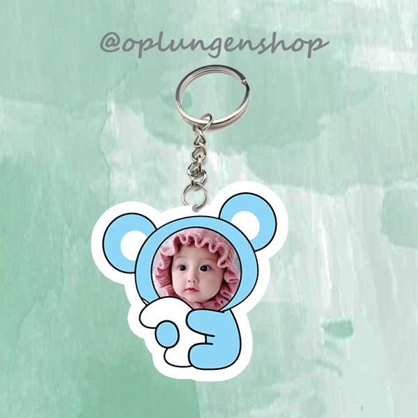 Móc khóa in mặt ghép hình theo yêu cầu