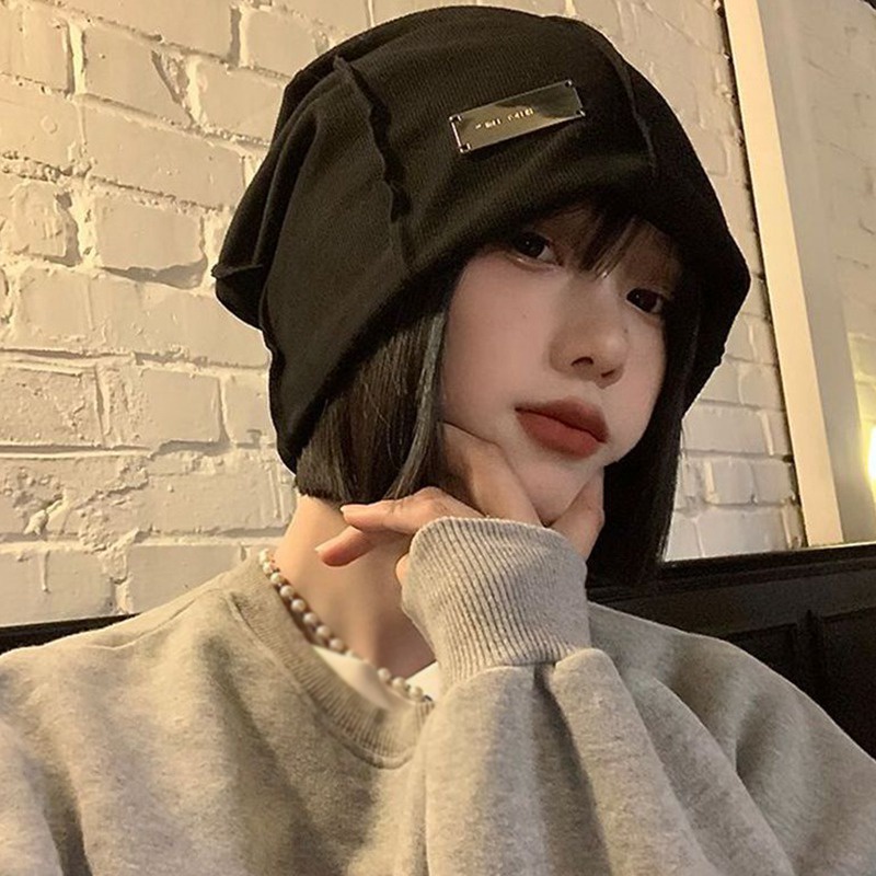 Mũ Dệt Kim Màu Trơn Phong Cách Thời Trang Đường Phố Hàn Quốc