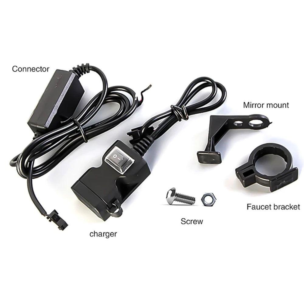 Tẩu Sạc Hai Cổng USB Gắn Tay Lái Xe Máy LAKAMIER