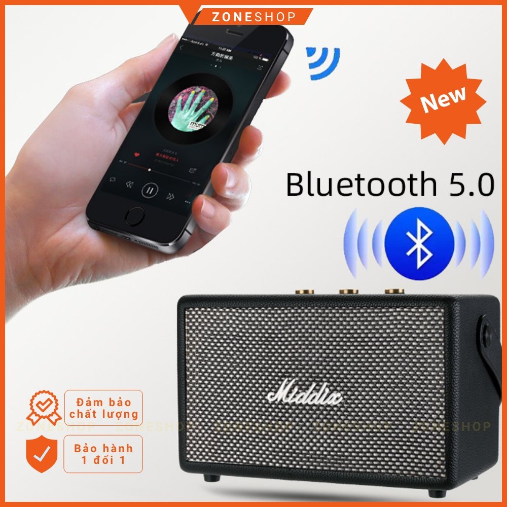 Loa Bluetooth MIDDIX Âm Thanh Sống Động Thiết Kế Bọc Da Kiểu Dáng Phong Cách  Hàng chính hãng