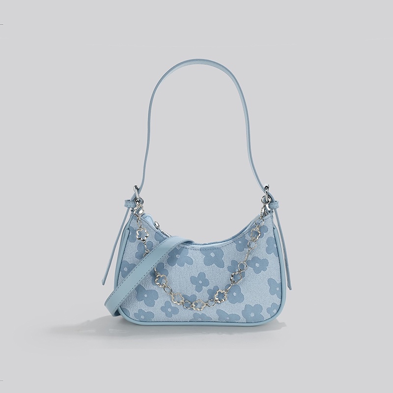 Ielgy Túi Đeo Chéo Dây Xích Đính Hoa Chất Lượng Cao